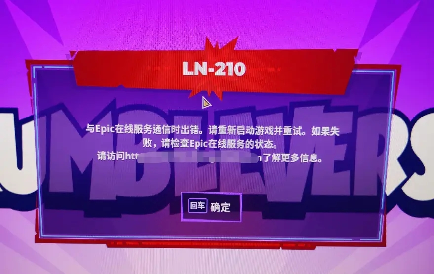 epic在线服务报错