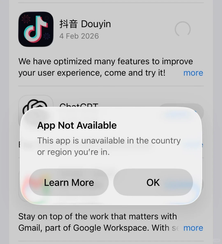 美国无法下载更新抖音