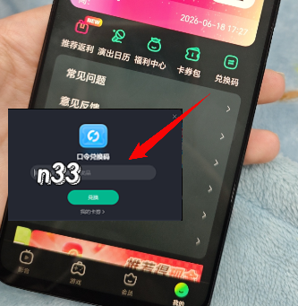 手机端APP兑换码n33输入流程指引