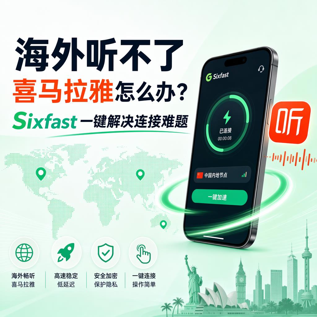海外听不了喜马拉雅怎么办?Sixfast一键解决连接难题